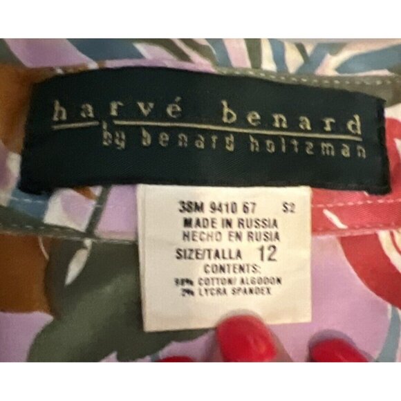 Harve Bernard by Bernard Holtzman Vintage Woman’s Floral Vest Sz 12 - Picture 4 of 5